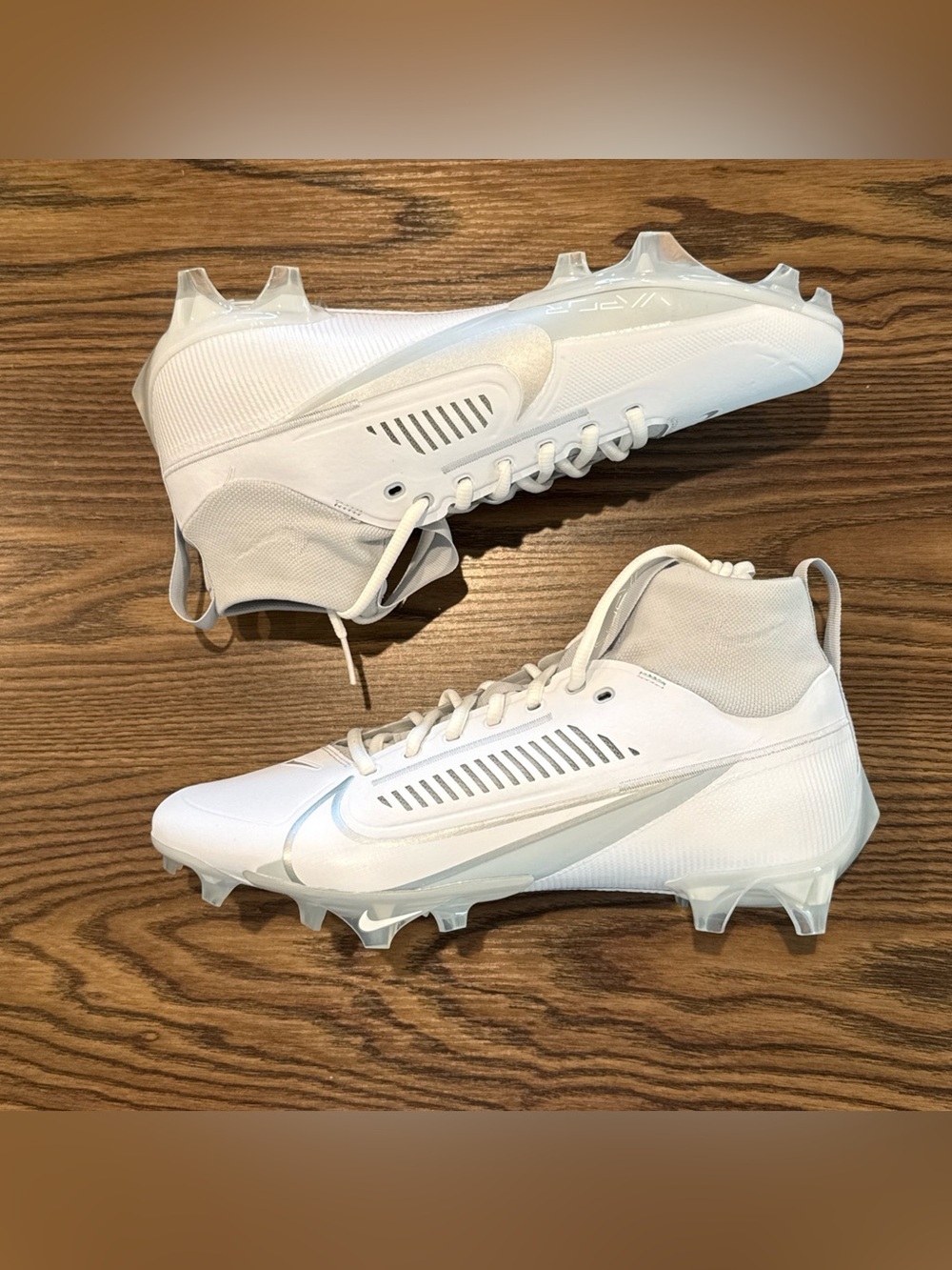 Size 10 Nike Vapor Edge Pro 360 2 Football Cleats DA5456-100 White - NEW